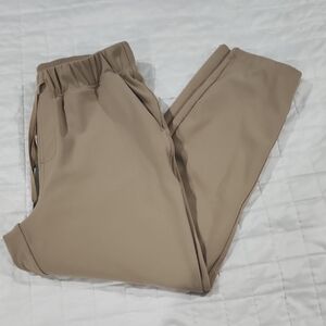 Old Navy Womens Beige Skim Taper Powersoft Pants Powersoft Coze Edition Go-Dry M